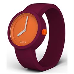 Image of O'Clock Bordeaux med Orange ur